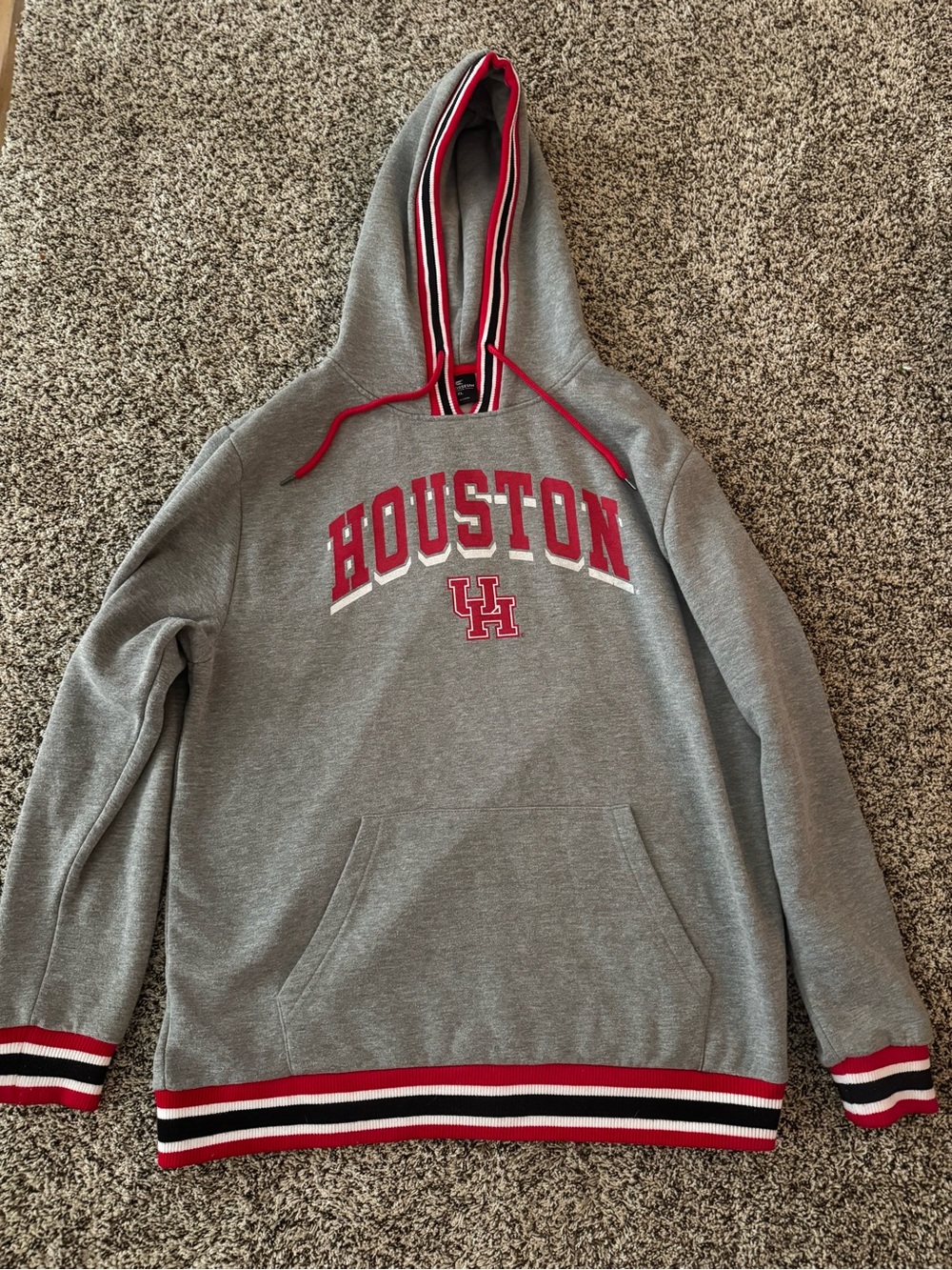 University of Houston Gray & Red Hooded Sweatshirt